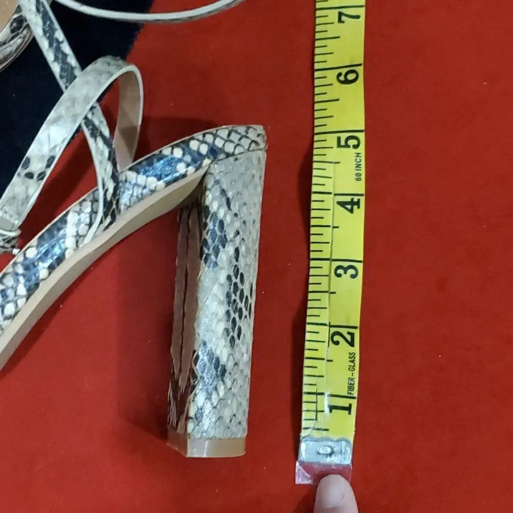 Revolve Alias Mae Snakeskin Heels - Picture 12 of 12
